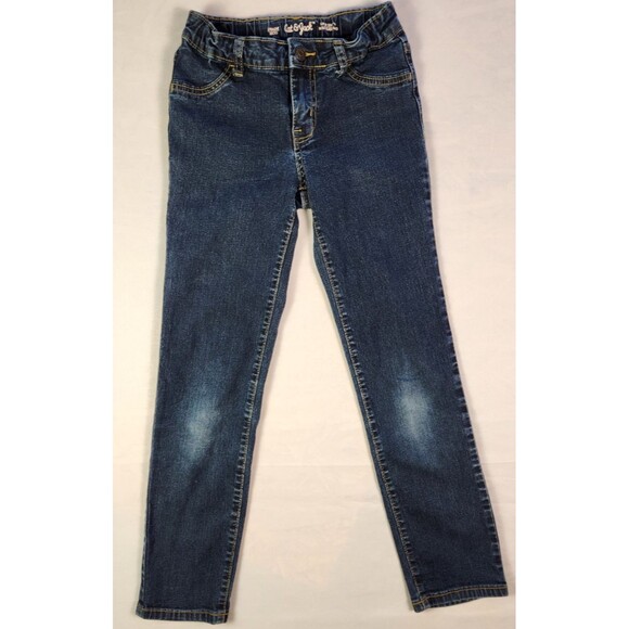Cat & Jack Jeans Girls Size 10 Straight Skinny Denim Dark Blue - Picture 1 of 7